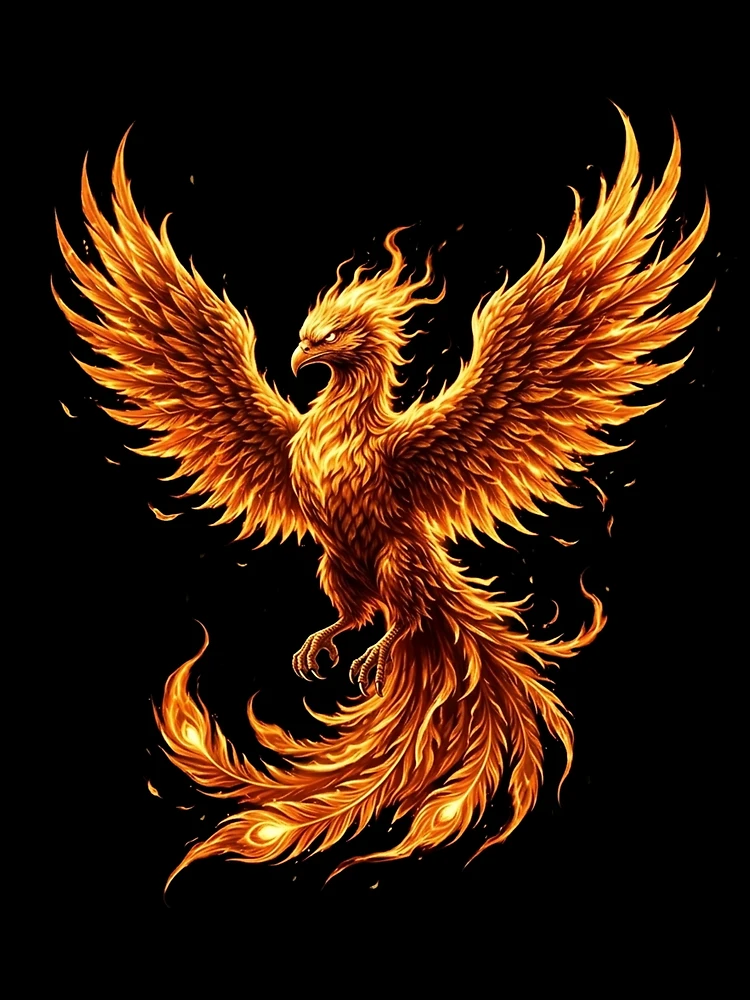 Thumbnail 3 of 3, Scarf, Dark Phoenix Rising designed and sold by Stickersdevelop.