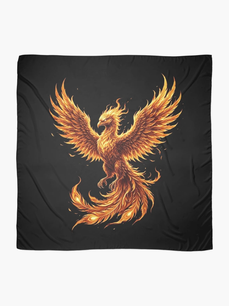 Thumbnail 2 of 3, Scarf, Dark Phoenix Rising designed and sold by Stickersdevelop.