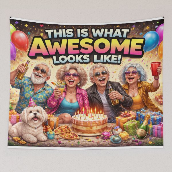Artikelvorschau, This Is What Awesome Looks Like Birthday Party entworfen und verkauft von CLOUTKULT.