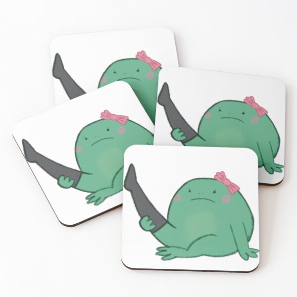 Item preview, Grumpy Frog with Bow and Stocking designed and sold by Frog_Lover.
