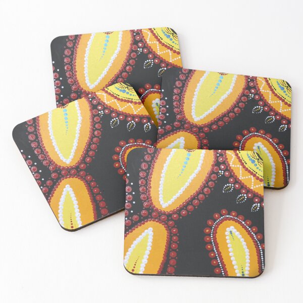 Item preview, Warm Concentric Dot Pattern Abstract Art – Vibrant Yellow Red Orange Design designed and sold by PeridotGypsy.