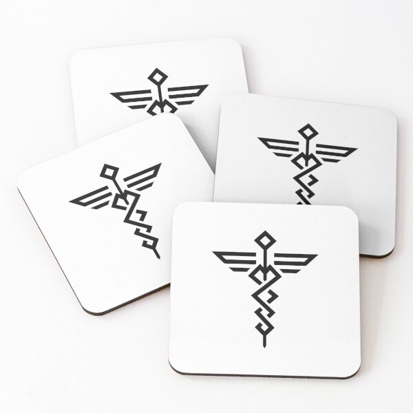 Item preview, Minimalist Caduceus Geometric Line Art | Doctor Nurse Gift designed and sold by TypoArtPrints.