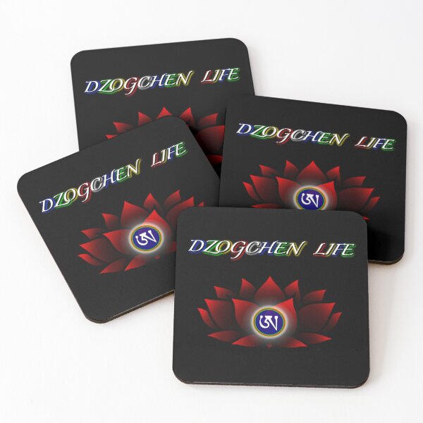 Item preview, Dzogchen Life, Red, Lotus, Ah, Tibetan, Flower, Buddhist, Buddhism, Black Background designed and sold by MayGreenAbgrall.