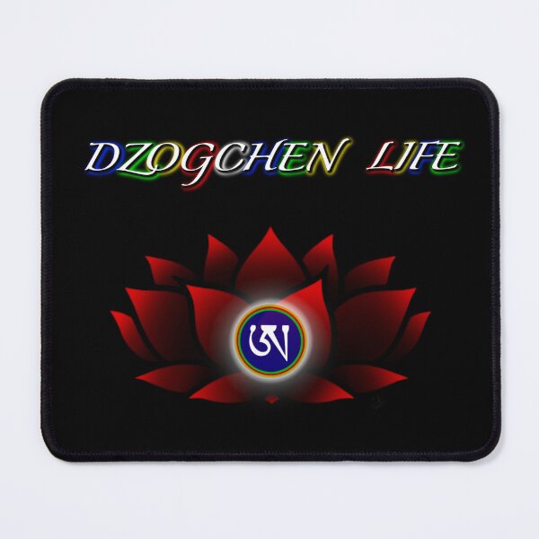 Item preview, Dzogchen Life, Red, Lotus, Ah, Tibetan, Flower, Buddhist, Buddhism, Black Background designed and sold by MayGreenAbgrall.