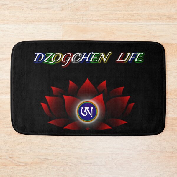 Item preview, Dzogchen Life, Red, Lotus, Ah, Tibetan, Flower, Buddhist, Buddhism, Black Background designed and sold by MayGreenAbgrall.