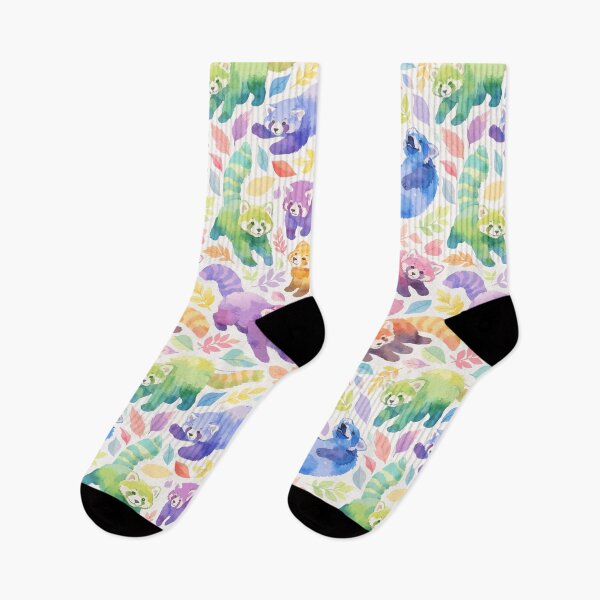 Item preview, Vibrant Watercolor Rainbow Red Panda Seamless Pattern designed and sold by Zatch-Bell.