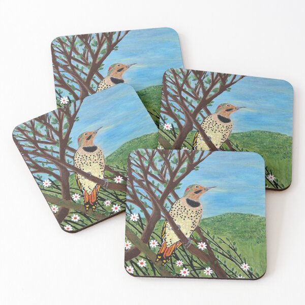 Item preview, Armand, the Flaming Woodpecker (Birds of Hope Series) designed and sold by Richard Leclerc, Artiste peintre.