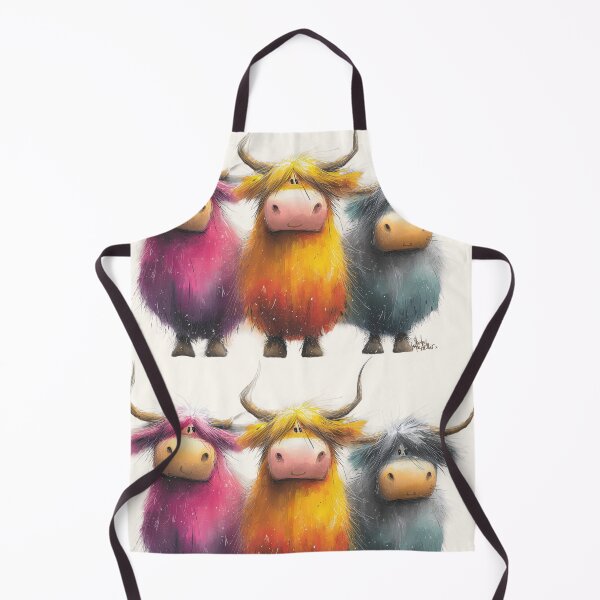 Item preview, Cute HiGHLaND SCoTTiSH CoWS ' The Hairy Coos at Dawn ' Designs BY SHiRLeY MacARTHuR designed and sold by Shirley MacArthur Art.