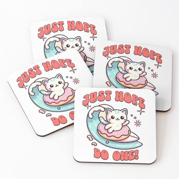 Item preview, Just Nope – Cute Cat Donut Surf Meme Design designed and sold by onlin3boutiqu3.