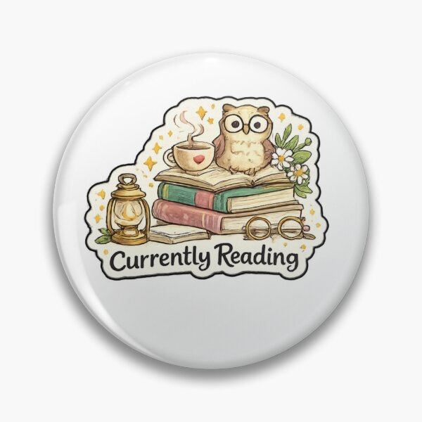 Item preview, Currently Reading Sticker | Book Stack Owl Aesthetic | Book Lover Sticker designed and sold by trippinimages.