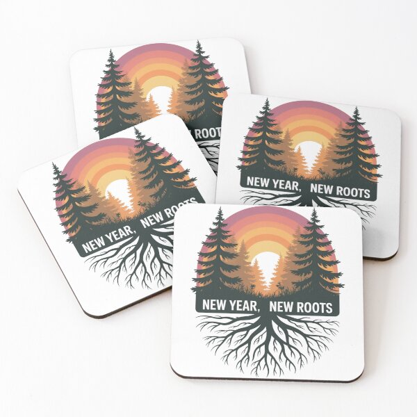 Item preview, New Year New Roots — Retro Rainbow Pine Forest Deep Roots Environmental Renewal Graphic Tee designed and sold by proearth2022.