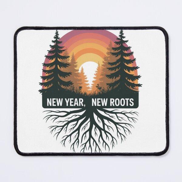 Item preview, New Year New Roots — Retro Rainbow Pine Forest Deep Roots Environmental Renewal Graphic Tee designed and sold by proearth2022.