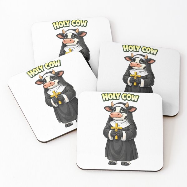Item preview, Holy Cow Funny Nun Cow Cartoon – Cute Religious Pun Design designed and sold by AuraloomAtelier.
