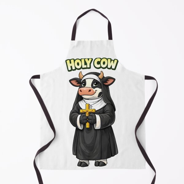 Item preview, Holy Cow Funny Nun Cow Cartoon – Cute Religious Pun Design designed and sold by AuraloomAtelier.