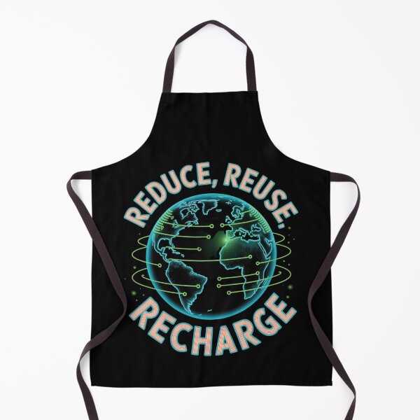 Item preview, Reduce Reuse Recharge — Neon Glow Tech Earth Globe Sustainability Environmental Activist Graphic Tee designed and sold by proearth2022.