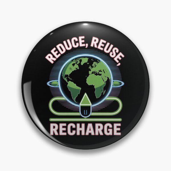 Item preview, Reduce Reuse Recharge — Neon Green Plug Earth Globe Renewable Energy Sustainability Graphic Tee designed and sold by proearth2022.