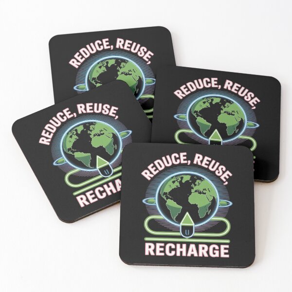 Item preview, Reduce Reuse Recharge — Neon Green Plug Earth Globe Renewable Energy Sustainability Graphic Tee designed and sold by proearth2022.