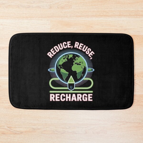 Item preview, Reduce Reuse Recharge — Neon Green Plug Earth Globe Renewable Energy Sustainability Graphic Tee designed and sold by proearth2022.