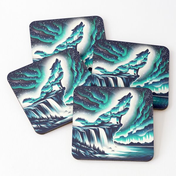 Item preview, Aurora Borealis and Wolf, Ai Generated Art   designed and sold by ACC .