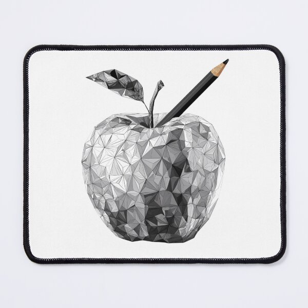 Item preview, Bold Polygon Apple Teacher Gift | Geometric Black and White Art designed and sold by TypoArtPrints.