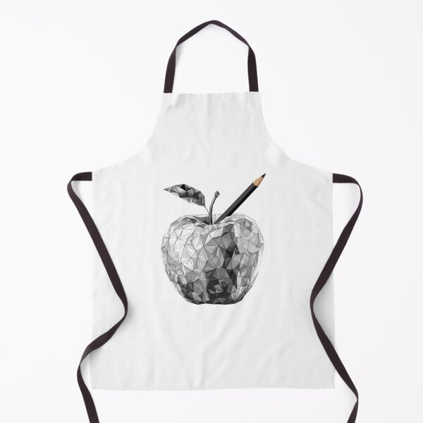 Item preview, Bold Polygon Apple Teacher Gift | Geometric Black and White Art designed and sold by TypoArtPrints.