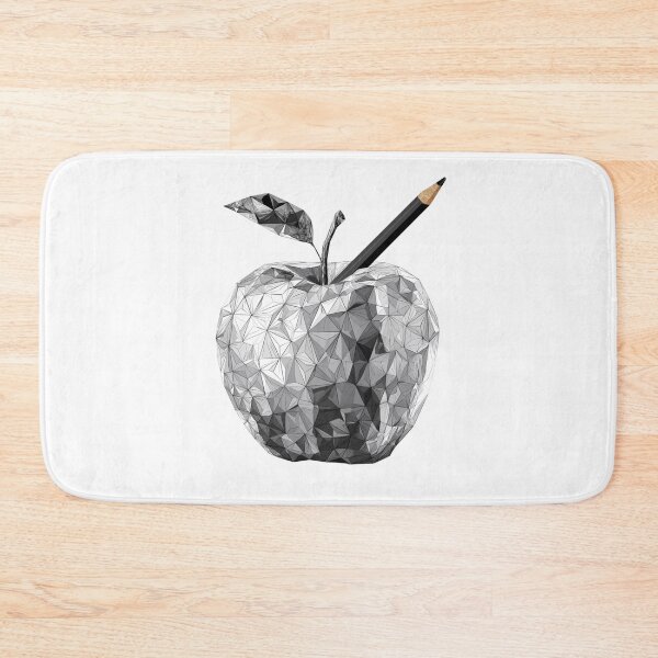 Item preview, Bold Polygon Apple Teacher Gift | Geometric Black and White Art designed and sold by TypoArtPrints.