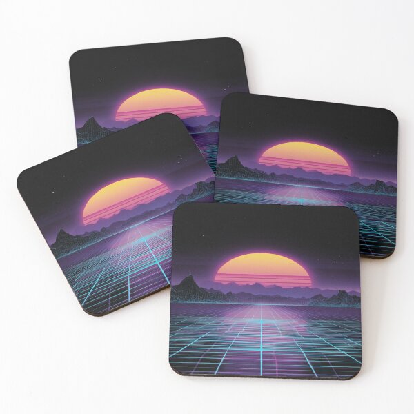 Item preview, Retro Synthwave Sunset Grid 80s Aesthetic designed and sold by NicolasGlowArt.