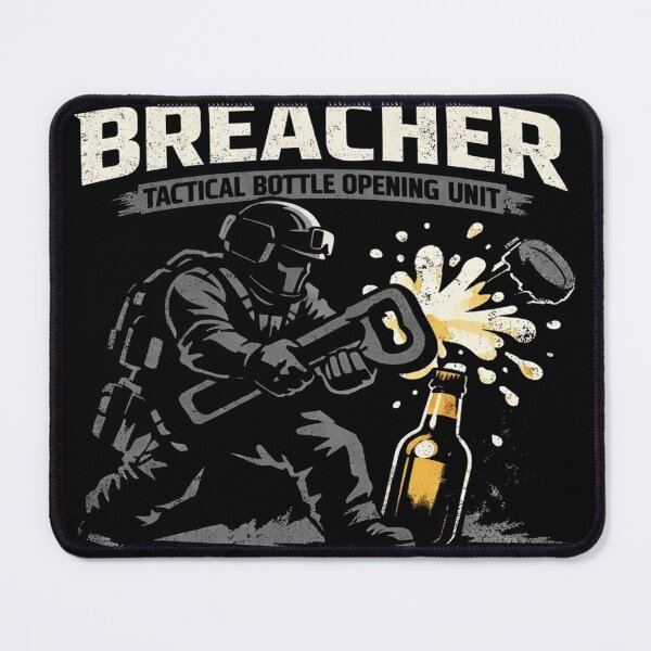 Item preview, Beer Breacher – Tactical Bottle Opening Unit Shirt designed and sold by Lineforge by BehrfectMoments.