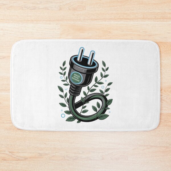 Item preview, Reduce Reuse Recharge — Botanical Electric Plug Green Vine Renewable Energy Environmental Graphic Tee designed and sold by proearth2022.