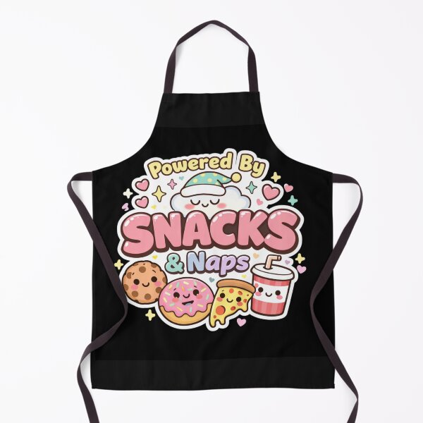 Item preview, Powered by Snacks & Naps – Funny Lazy Food Lover Humor Design designed and sold by rushaib.