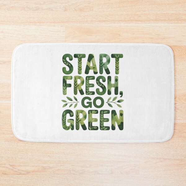 Item preview, Start Fresh Go Green — Bold Watercolor Botanical Typography Sustainability Environmental Graphic Tee designed and sold by proearth2022.