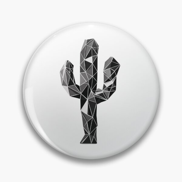 Item preview, Bold Geometric Cactus Black | Minimalist Desert Plant Art designed and sold by TypoArtPrints.