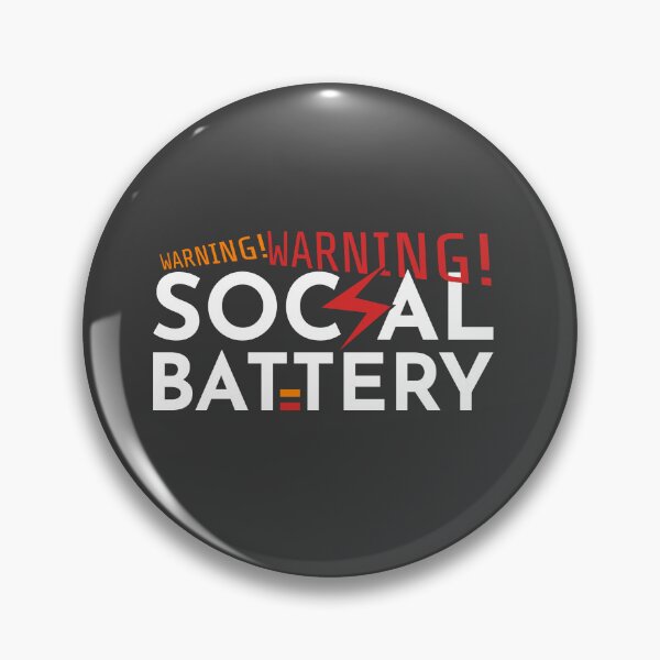 Item preview, Low Social Battery Warning Funny Introvert Quote designed and sold by faridilham.