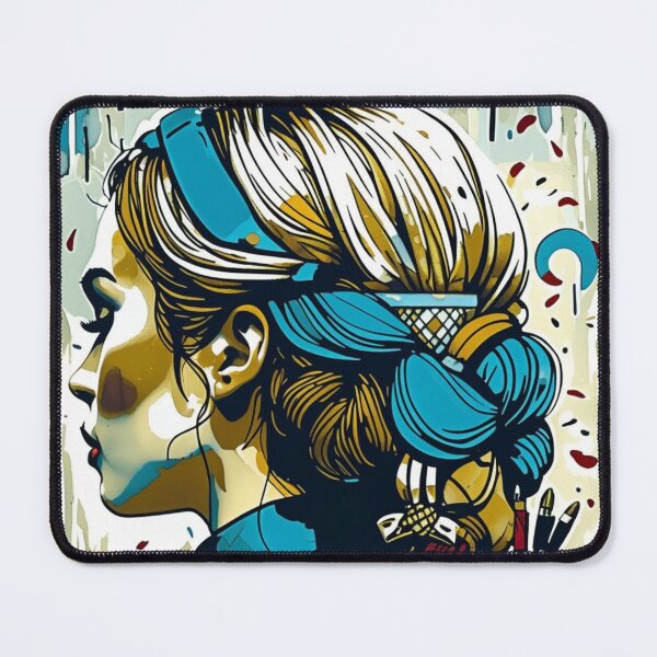 Item preview, The Updo – Elegant Woman Hair Portrait Art Print designed and sold by lapinu.