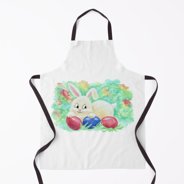 Item preview, Cheerful Bunny and Colorful Eggs designed and sold by Serene Strokes Art.