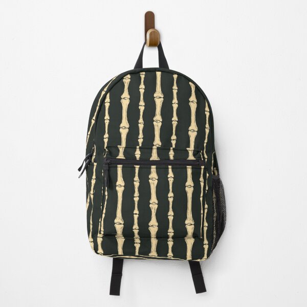 Item preview, Bone Stripe Pattern - Surreal Halloween Anatomy Print in Green Black designed and sold by NoemiMarozsan.
