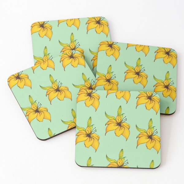 Item preview, Hand drawing beautiful delicate flowers in yellow color designed and sold by Mariyana-Design.
