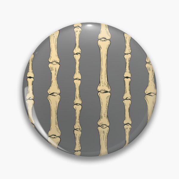 Item preview, Finger Bone Stripe - Surreal Gothic Anatomy Pattern in Charcoal Grey designed and sold by NoemiMarozsan.