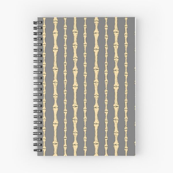 Item preview, Finger Bone Stripe - Surreal Gothic Anatomy Pattern in Charcoal Grey designed and sold by NoemiMarozsan.
