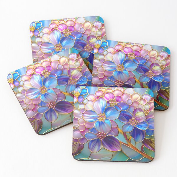 Item preview, Hydrangea Flower Stained Glass Art designed and sold by MargaretWiktor.