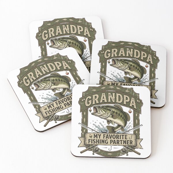 Item preview, Funny Bass Fishing Grandpa Favorite Fishing Partner Vintage Retro designed and sold by NADIASHOP86.