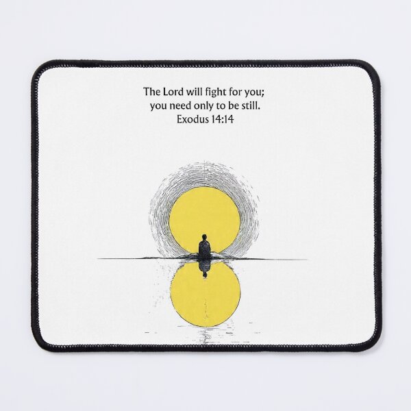 Item preview, Exodus 14:14 Bible Verse | The Lord Will Fight for You | Be Still Scripture | Christian Minimalist Faith Art designed and sold by QuietBibleLines.