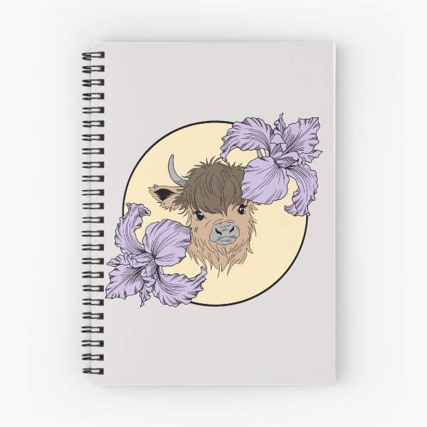 Item preview, Minimalistic fluffy cow with flowers designed and sold by Pamelarts.