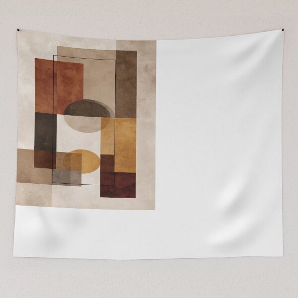 Item preview, Terracotta Abstract Geometric Art Earth Tones Design designed and sold by NicolasGlowArt.