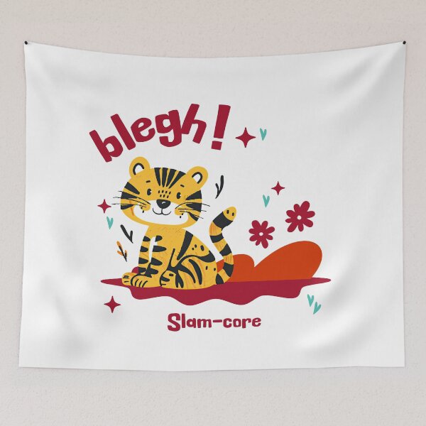 Item preview, Blegh! Slam-core – Cute Tiger Metal Humor Design designed and sold by onlin3boutiqu3.