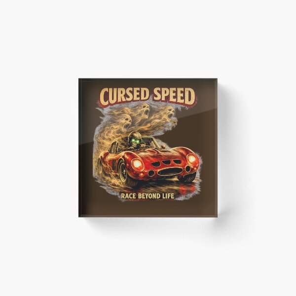 Item preview, Cursed Speed Vintage Racing Car Art designed and sold by Retro Arabica.