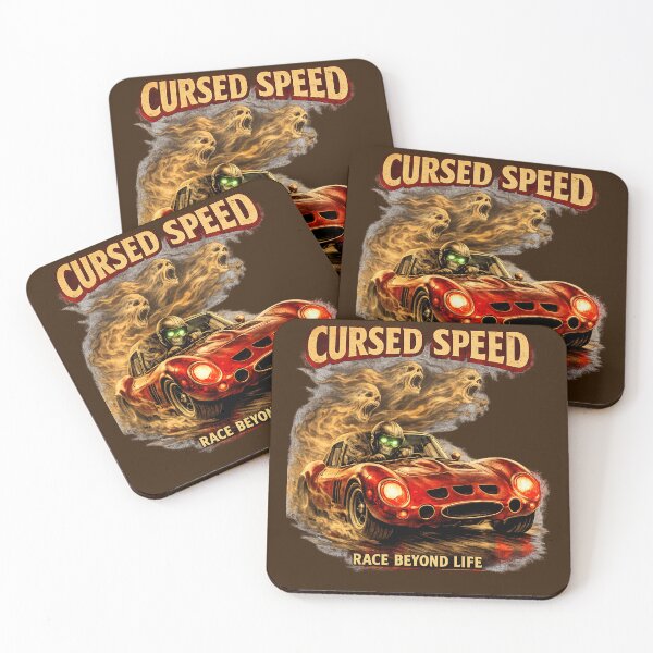 Item preview, Cursed Speed Vintage Racing Car Art designed and sold by Retro Arabica.