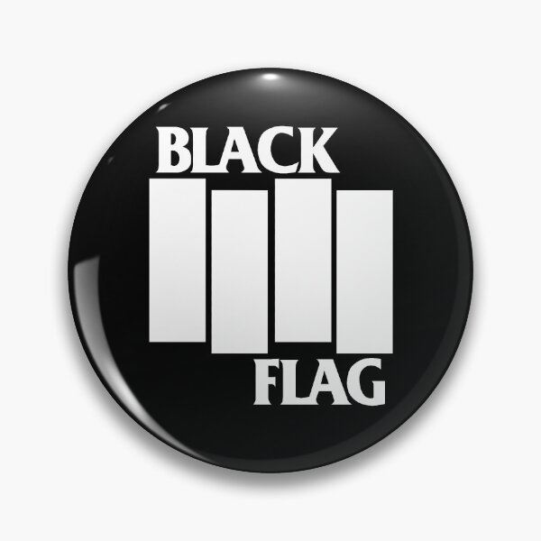 Item preview, Black Flag Punk Rock Hardcore Band Shirt – Inverted Colors White Bars on Black designed and sold by Cat-butt-shirts.