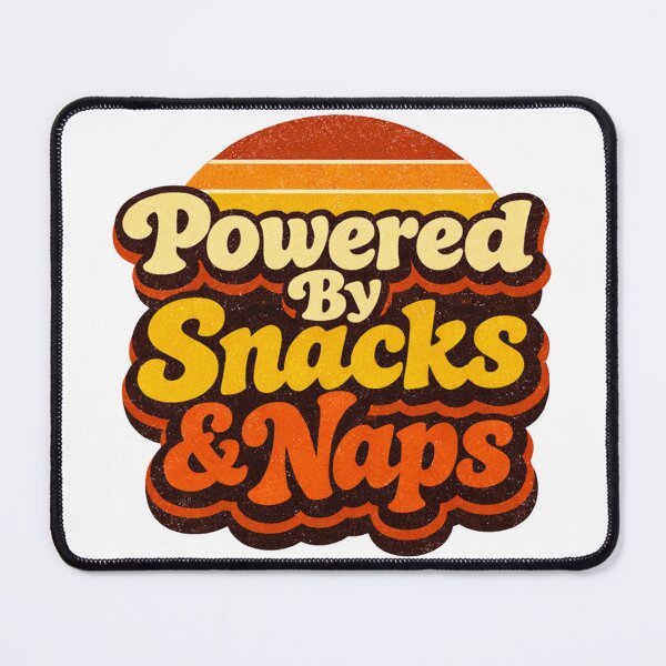 Item preview, Powered by Snacks & Naps – Funny Lazy Food Lover Humor Design designed and sold by rushaib.