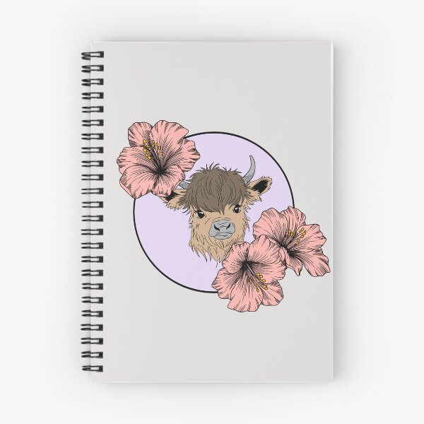 Item preview, Minimalistic fluffy cow with flowers designed and sold by Pamelarts.